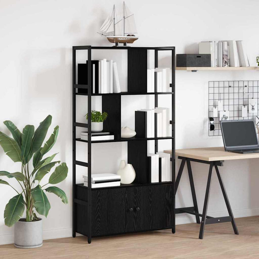 Boekenkast Zwart eiken 80 x 30 x 155,5 cm Bewerkt hout