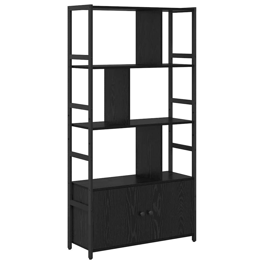 Boekenkast Zwart eiken 80 x 30 x 155,5 cm Bewerkt hout