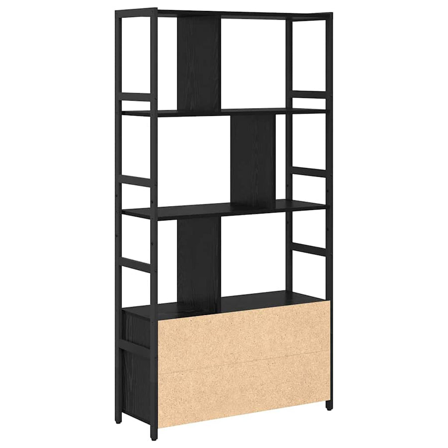Boekenkast Zwart eiken 80 x 30 x 155,5 cm Bewerkt hout