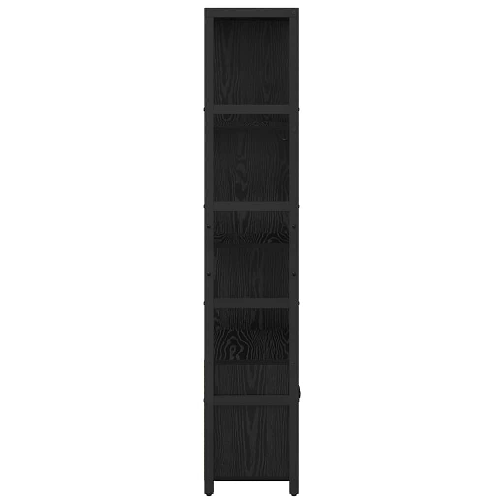Boekenkast Zwart eiken 80 x 30 x 155,5 cm Bewerkt hout
