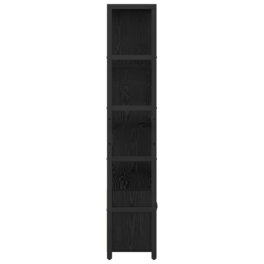 Boekenkast Zwart eiken 80 x 30 x 155,5 cm Bewerkt hout