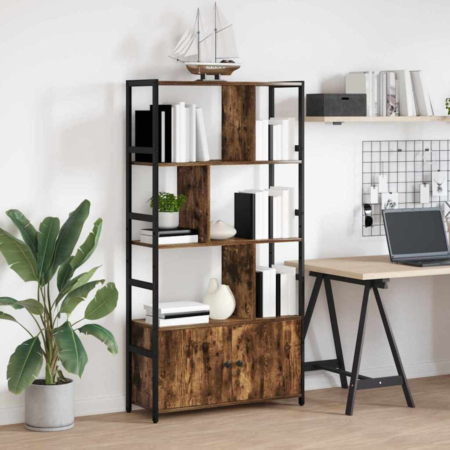 Boekenkast Gerookt eiken 80 x 30 x 155,5 cm Bewerkt hout