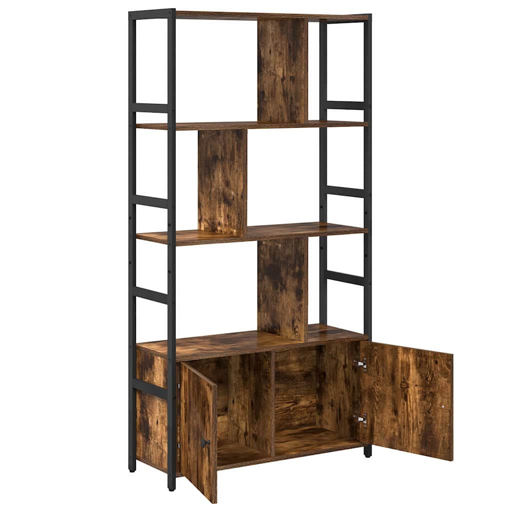 Boekenkast Gerookt eiken 80 x 30 x 155,5 cm Bewerkt hout