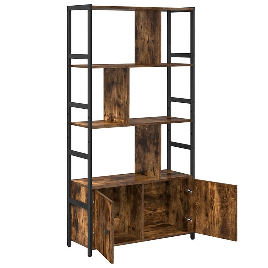 Boekenkast Gerookt eiken 80 x 30 x 155,5 cm Bewerkt hout