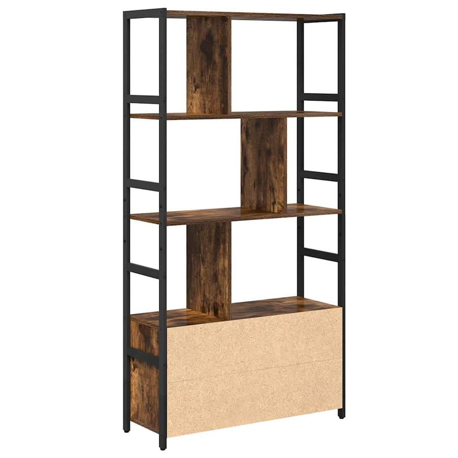 Boekenkast Gerookt eiken 80 x 30 x 155,5 cm Bewerkt hout