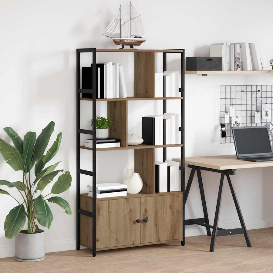 Boekenkast artisanaal eikenkleurig 80 x 30 x 155,5 cm