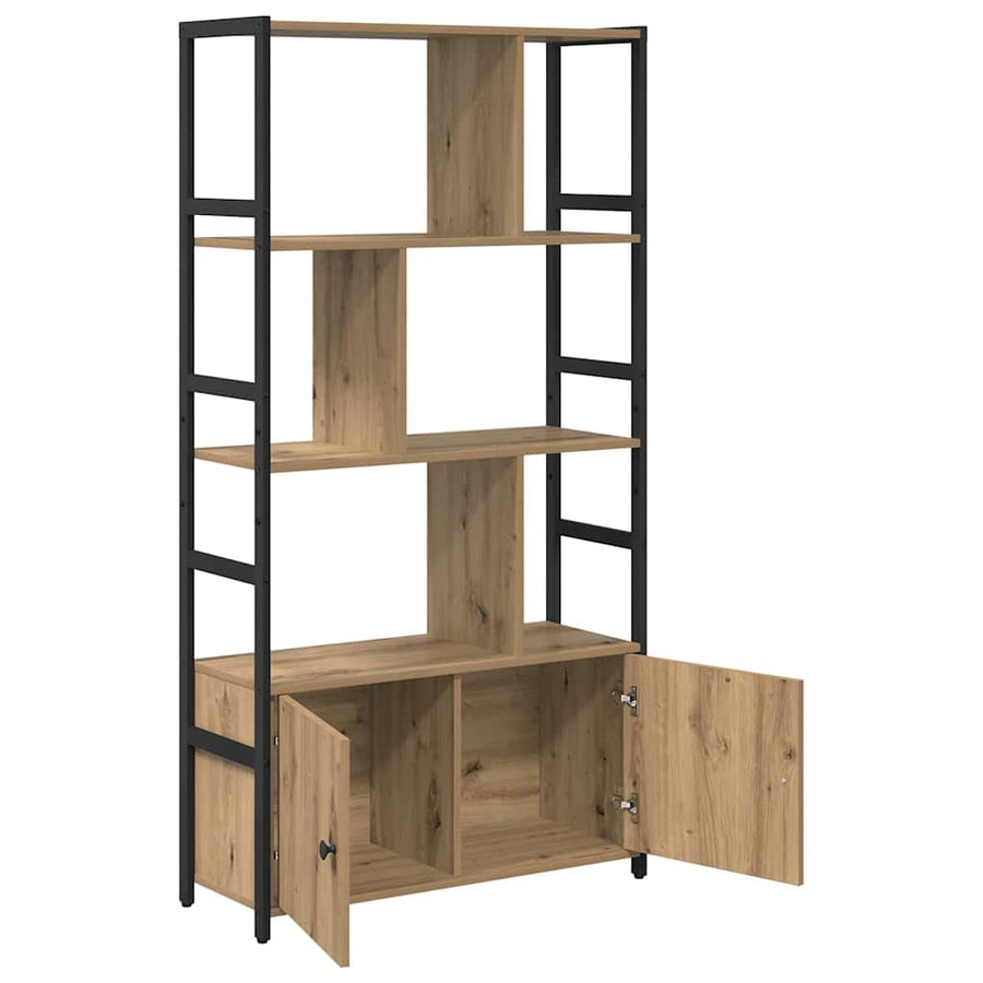 Boekenkast artisanaal eikenkleurig 80 x 30 x 155,5 cm