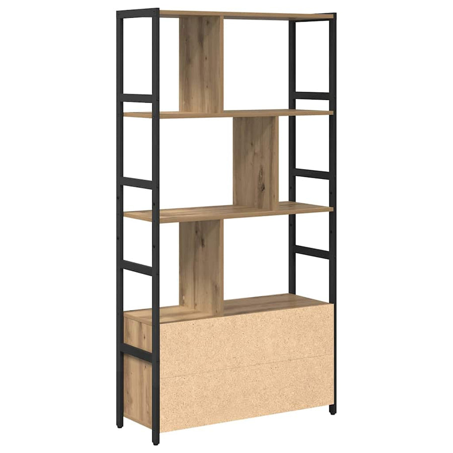 Boekenkast artisanaal eikenkleurig 80 x 30 x 155,5 cm