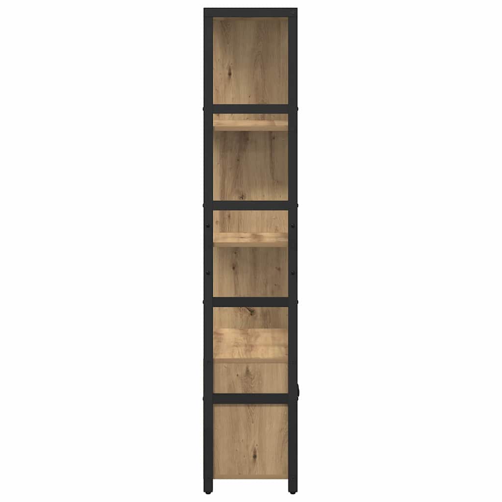 Boekenkast artisanaal eikenkleurig 80 x 30 x 155,5 cm