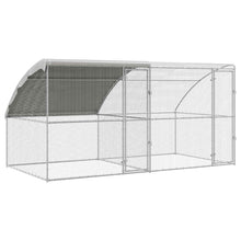 Kippenhok 2 pcs Zilver 400 x 200 x 200 cm Staal en PE