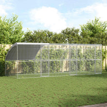 Kippenhok 3 pcs Zilver 600 x 200 x 200 cm Staal en PE