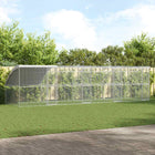 Chicken coop 4 pcs Silver 800 x 200 x 200 cm Steel and PE