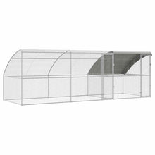 Kippenhok 3 pcs Zilver 600 x 200 x 200 cm Staal en PE