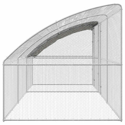 Kippenhok 3 pcs Zilver 600 x 200 x 200 cm Staal en PE