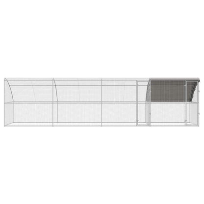 Kippenhok 4 pcs Zilver 800 x 200 x 200 cm Staal en PE