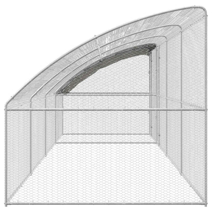 Kippenhok 4 pcs Zilver 800 x 200 x 200 cm Staal en PE