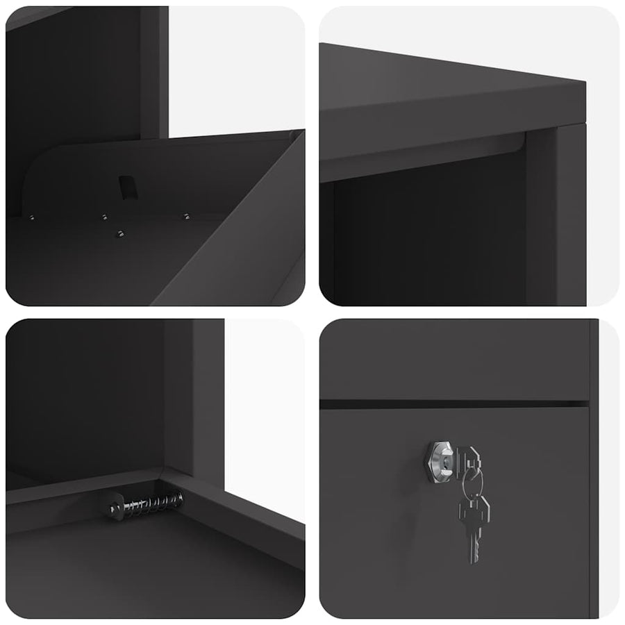 Pakketafgiftebox 44X22X82 Cm Staal Zwart