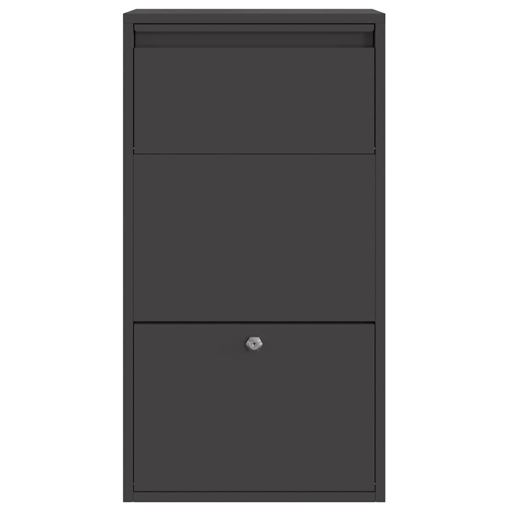 Pakketafgiftebox 44X22X82 Cm Staal Zwart