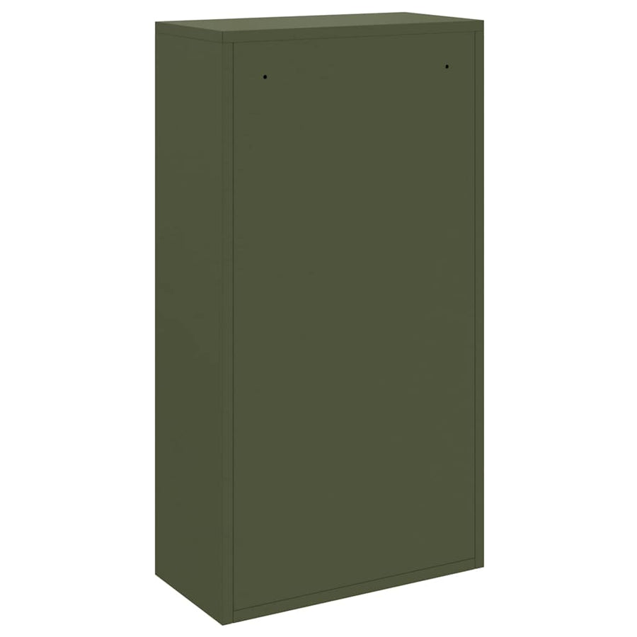 Pakket Inwerp Box Met Opslag Olijf Groen 44 X 22 X 82 Cm Staal Olijfgroen