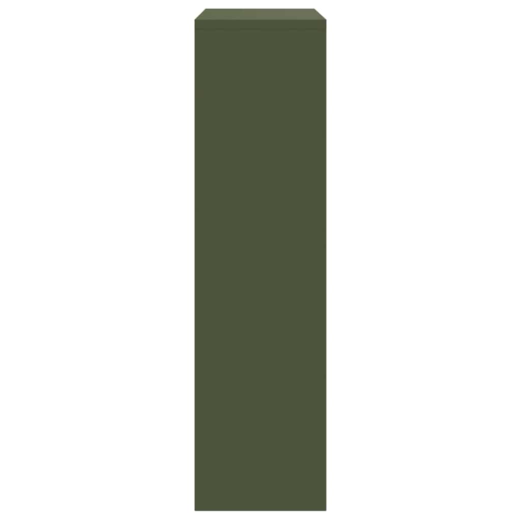 Pakket Inwerp Box Met Opslag Olijf Groen 44 X 22 X 82 Cm Staal Olijfgroen