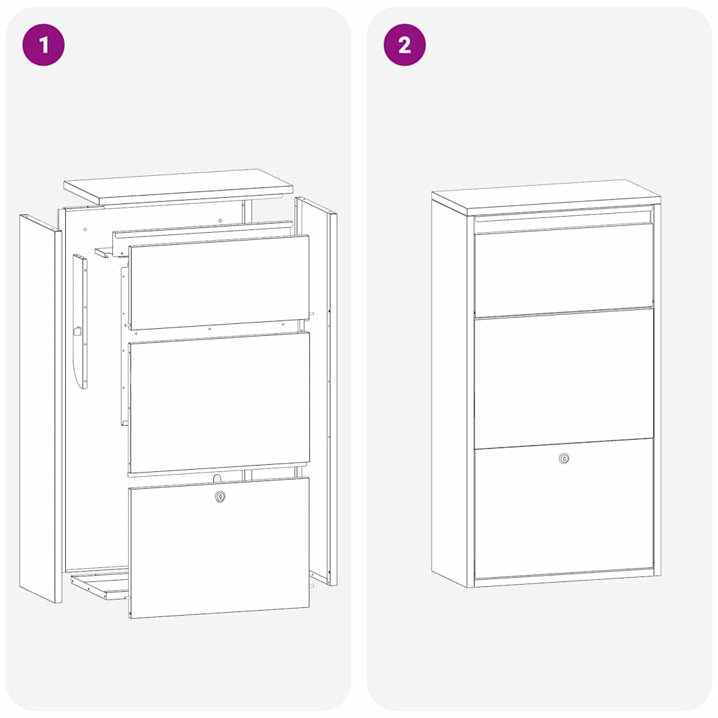 Pakket Inwerp Box Met Opslag Chroom 44 X 22 X 82 Cm Staal Gegalvaniseerd staal