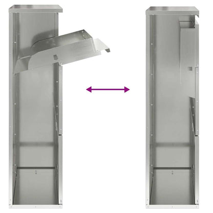 Pakket Inwerp Box Met Opslag Chroom 44 X 22 X 82 Cm Staal Gegalvaniseerd staal