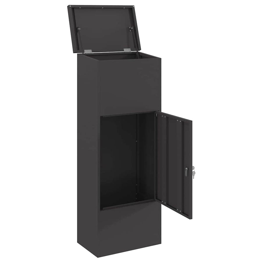 Pakket Inwerp Box Zwart 44.5 X 29 X 110.5 Cm Staal
