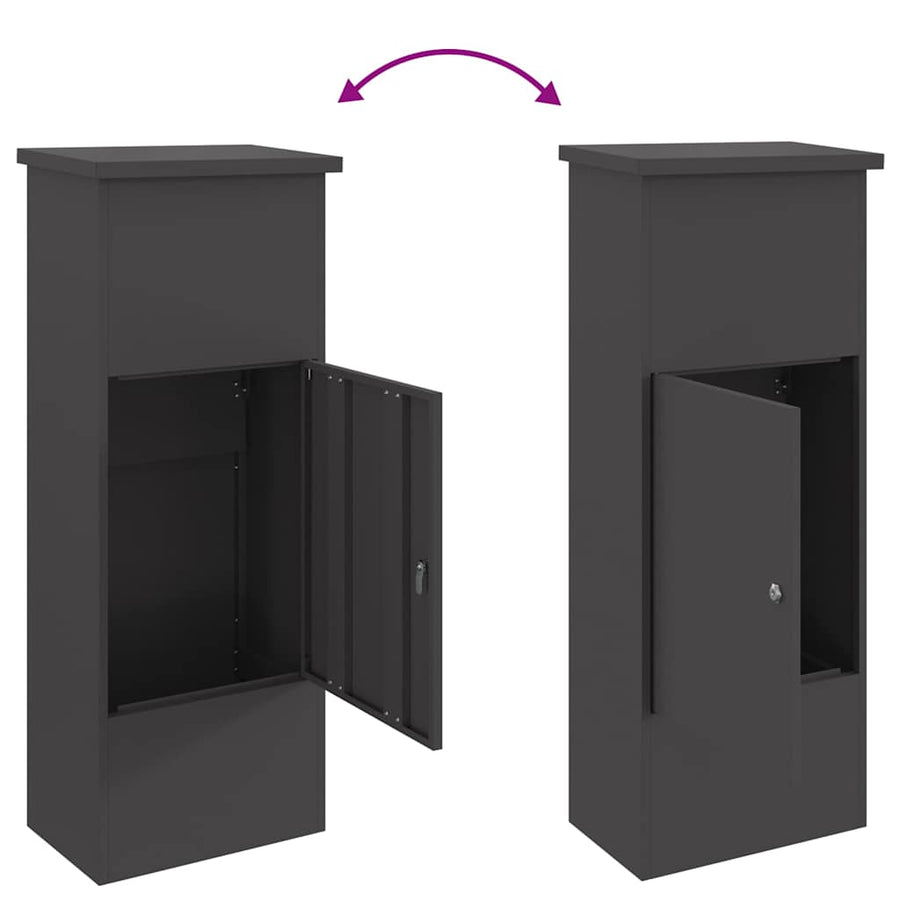 Pakket Inwerp Box Zwart 44.5 X 29 X 110.5 Cm Staal