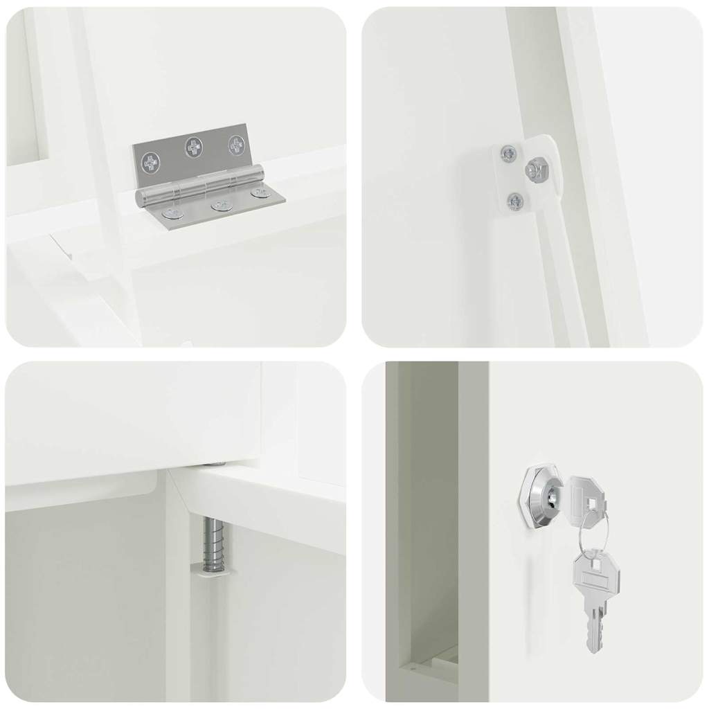 Pakket inwerp box Wit 44.5 x 29 x 110.5 cm Staal