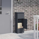 Pakketbox met slot antraciet 44.5x29x110.5 cm staal