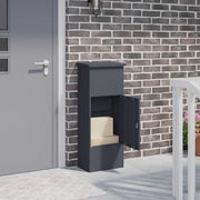 Pakketbox met slot antraciet 44.5x29x110.5 cm staal