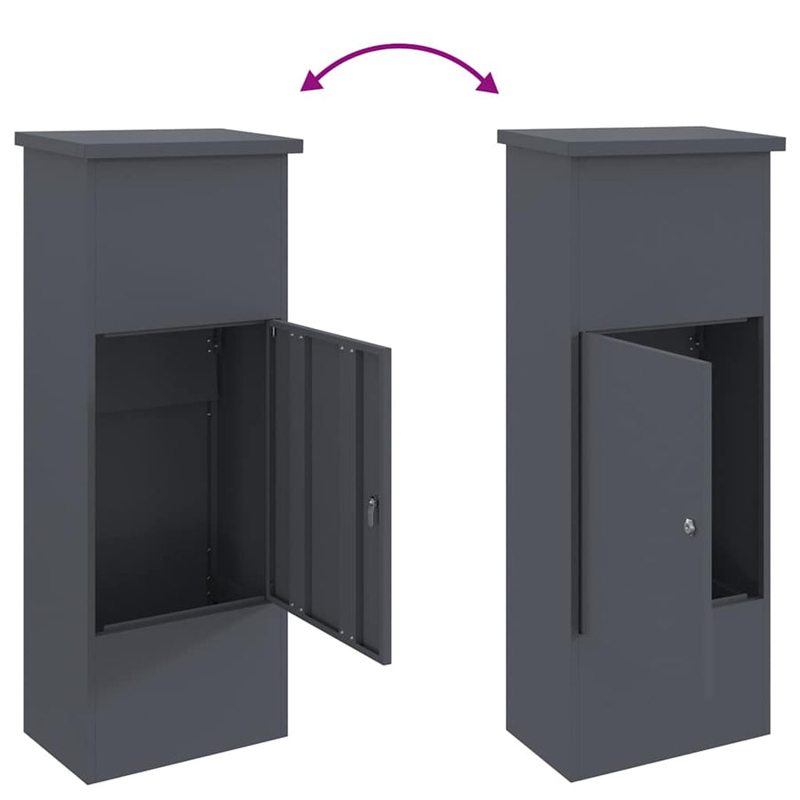 Pakket inwerp box Antraciet 44.5 x 29 x 110.5 cm Staal