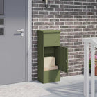 Pakketbrievenbus olijfgroen 44,5x29x110,5 cm staal