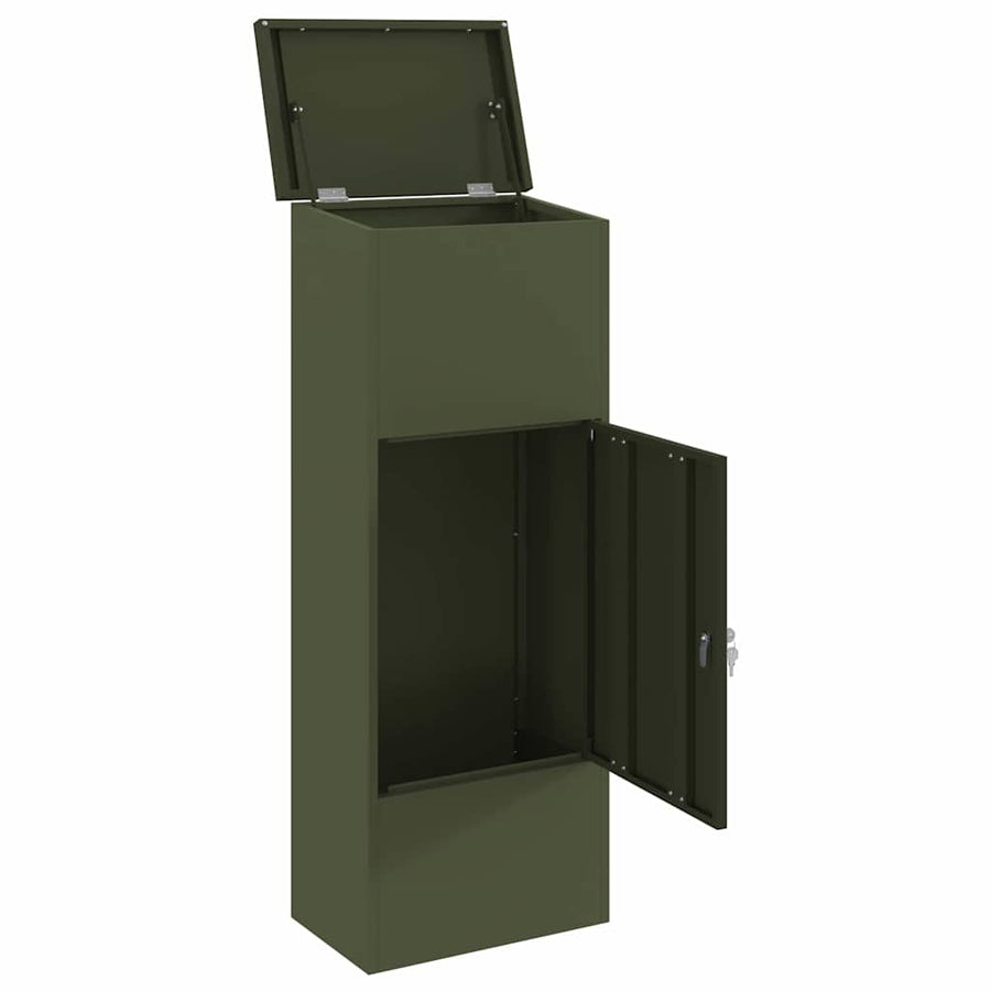 Pakket inwerp box Olijfgroen 44.5 x 29 x 110.5 cm Staal