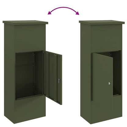 Pakket inwerp box Olijfgroen 44.5 x 29 x 110.5 cm Staal