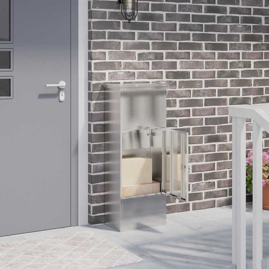 Pakket inwerp box Zwart 44.5 x 29 x 110.5 cm Roestvrij staal