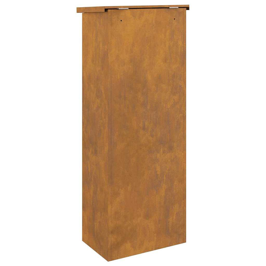 Pakket inwerp box Roestig 44.5 x 29 x 110.5 cm Cortenstaal