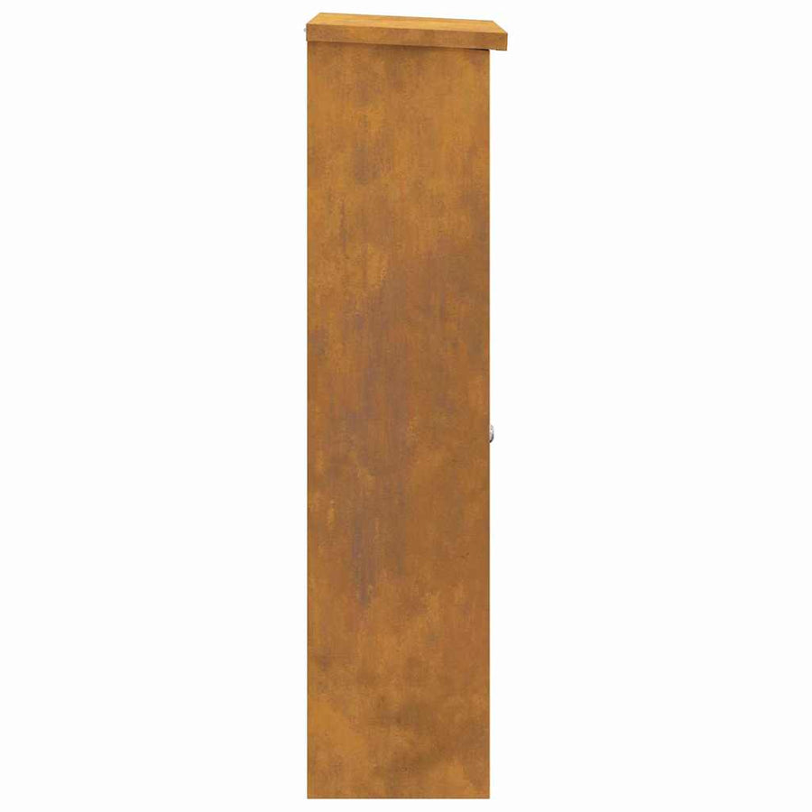 Pakket inwerp box Roestig 44.5 x 29 x 110.5 cm Cortenstaal
