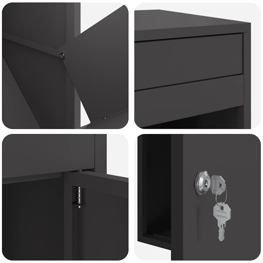 Pakket Inwerp Box 41 X 38 X 103 Cm Staal Zwart