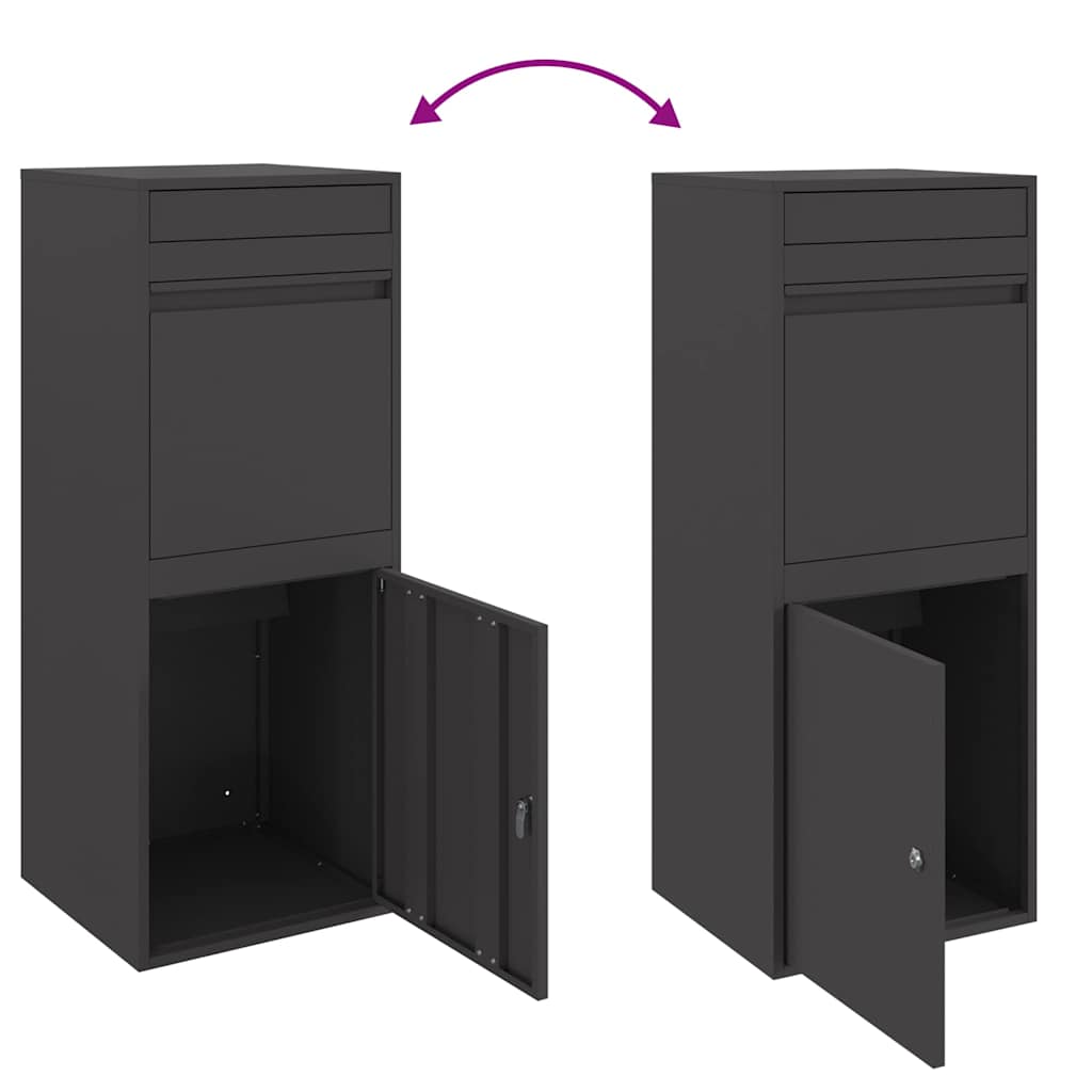 Pakket inwerp box Zwart 41 x 38 x 103 cm Staal