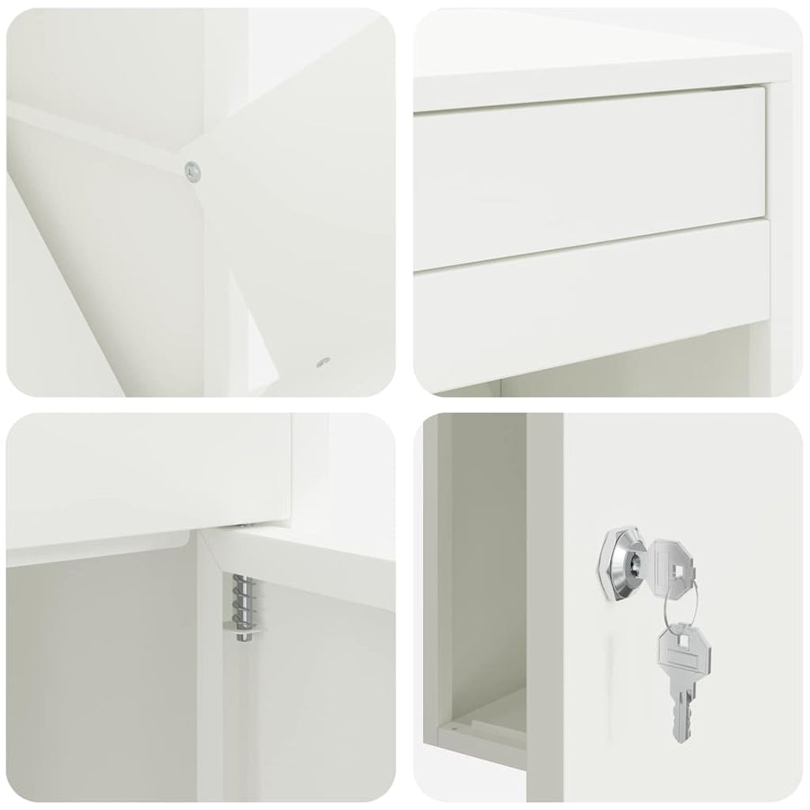 Pakket inwerp box met opslag Wit 41 x 38 x 103 cm Staal