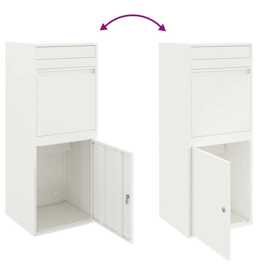 Pakket inwerp box met opslag Wit 41 x 38 x 103 cm Staal