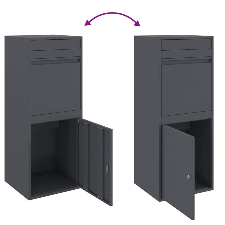 Pakket inwerp box Antraciet 41 x 38 x 103 cm Staal