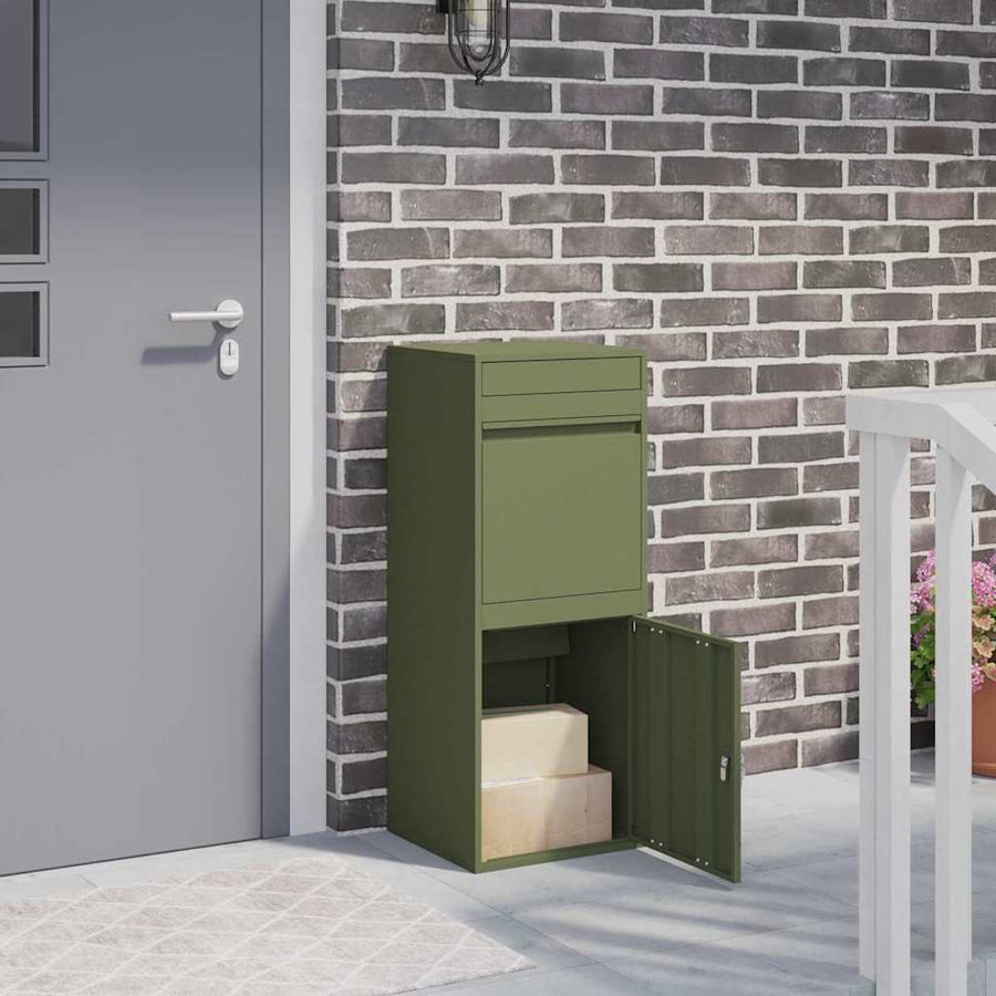 Pakket Inwerp Box 41 X 38 X 103 Cm Staal Olijfgroen