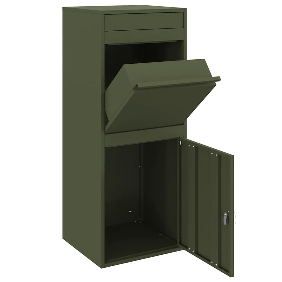 Pakket Inwerp Box 41 X 38 X 103 Cm Staal Olijfgroen
