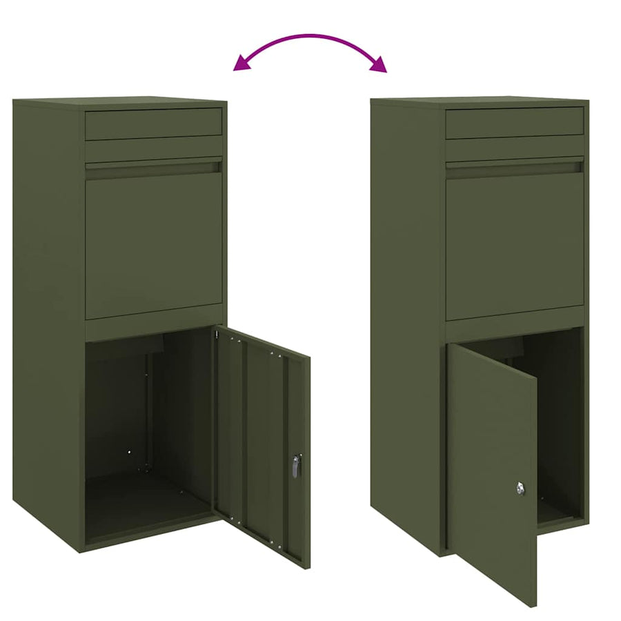 Pakket Inwerp Box 41 X 38 X 103 Cm Staal Olijfgroen