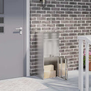 Brievenbus pakket inwerp 41x38x103 cm roestvrij staal zwart
