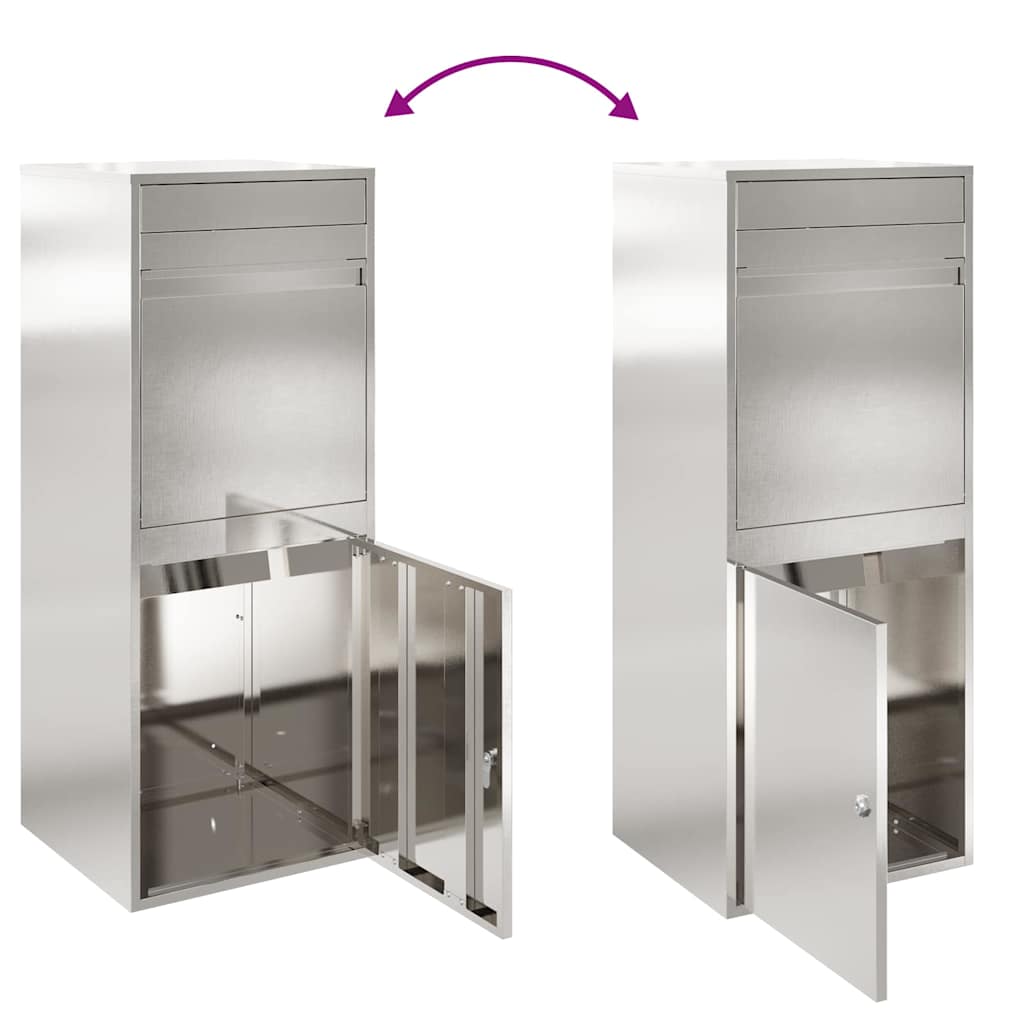 Pakket inwerp box Zwart 41 x 38 x 103 cm Roestvrij staal