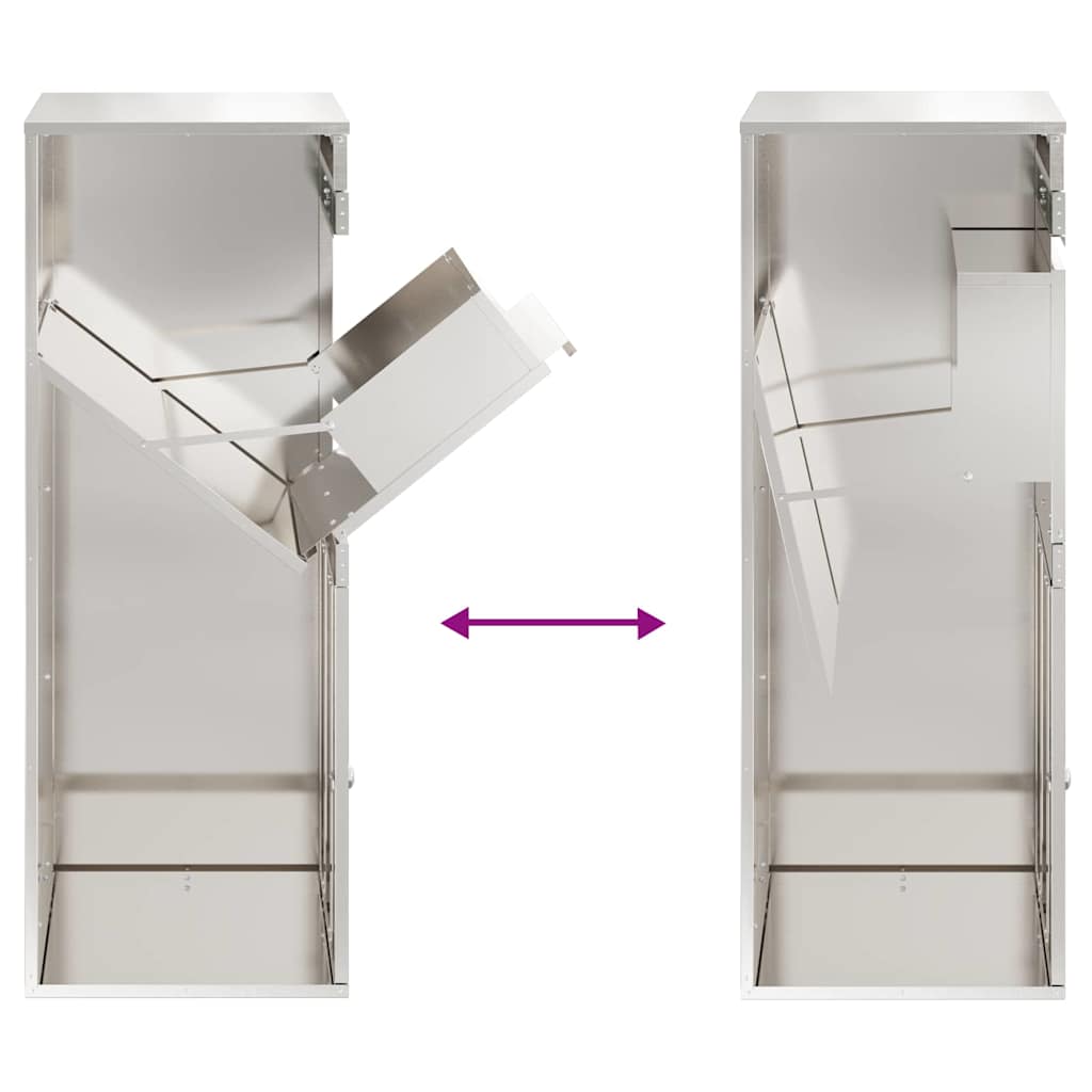 Pakket inwerp box Zwart 41 x 38 x 103 cm Roestvrij staal