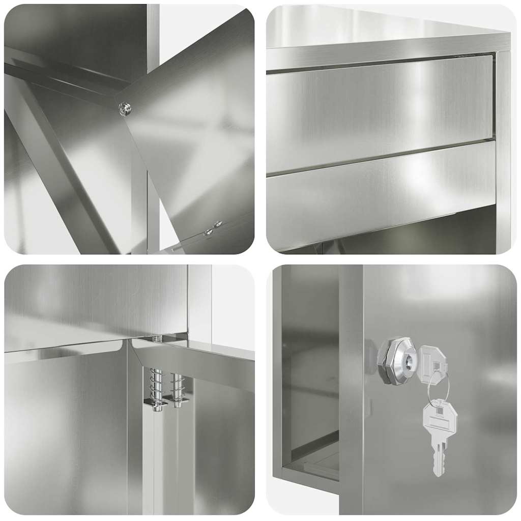 Pakket inwerp box Zwart 41 x 38 x 103 cm Gegalvaniseerd staal